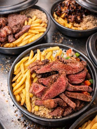 2 Marmitex Grande Com Churrasco